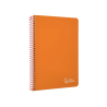 Cuaderno espiral liderpapel a4 witty tapa dura 80h 90gr pauta 3,5mm con margen color naranja