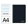 Cuaderno espiral liderpapel a4 witty tapa dura 80h 90gr pauta 3,5mm con margen color negro