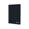 Cuaderno espiral liderpapel a4 witty tapa dura 80h 90gr pauta 3,5mm con margen color negro