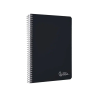 Cuaderno espiral liderpapel a4 witty tapa dura 80h 90gr pauta 3,5mm con margen color negro