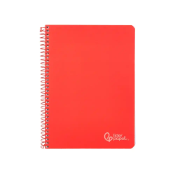 Cuaderno espiral liderpapel a4 witty tapa dura 80h 90gr pauta 3,5mm con margen color rojo