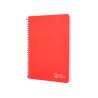 Cuaderno espiral liderpapel a4 witty tapa dura 80h 90gr pauta 3,5mm con margen color rojo
