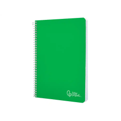 Cuaderno espiral liderpapel a4 witty tapa dura 80h 90gr pauta 3,5mm con margen color verde
