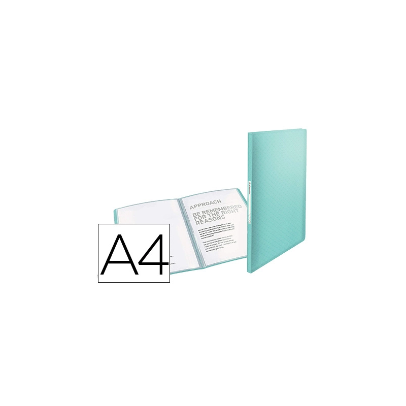 Carpeta esselte escaparate colour ice 40 fundas polipropileno din a4 color azul