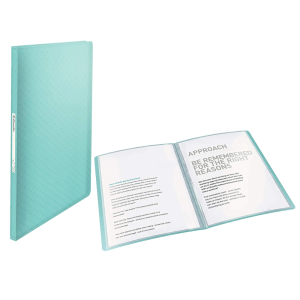 Carpeta esselte escaparate colour ice 40 fundas polipropileno din a4 color azul