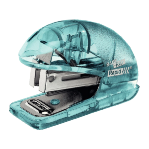 Grapadora rapid mini baby ray colour ice f4 capacidad 10 hojas usa grapas 24/6 y 26/6 color verde en blister