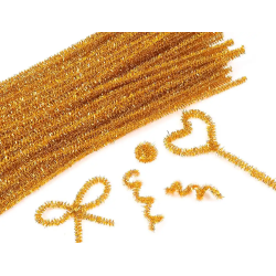Limpiapipas de chenilla liderpapel 30 cm color oro bolsa de 100 unidades