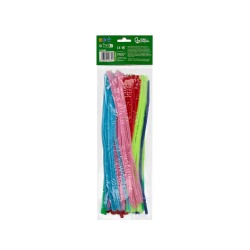 Limpiapipas de chenilla liderpapel 30 cm colores mate surtidos bolsa de 100 unidades