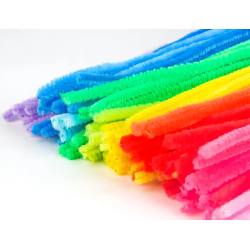 Limpiapipas de chenilla liderpapel 30 cm colores mate surtidos bolsa de 100 unidades