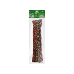 Limpiapipas de chenilla liderpapel 30 cm dos colores brillantes surtidos bolsa de 30 unidades