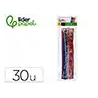 Limpiapipas de chenilla liderpapel 30 cm colores brillantes surtidos bolsa de 30 unidades