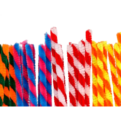 Limpiapipas de chenilla liderpapel 30 cm dos colores mate surtidos bolsa de 30 unidades