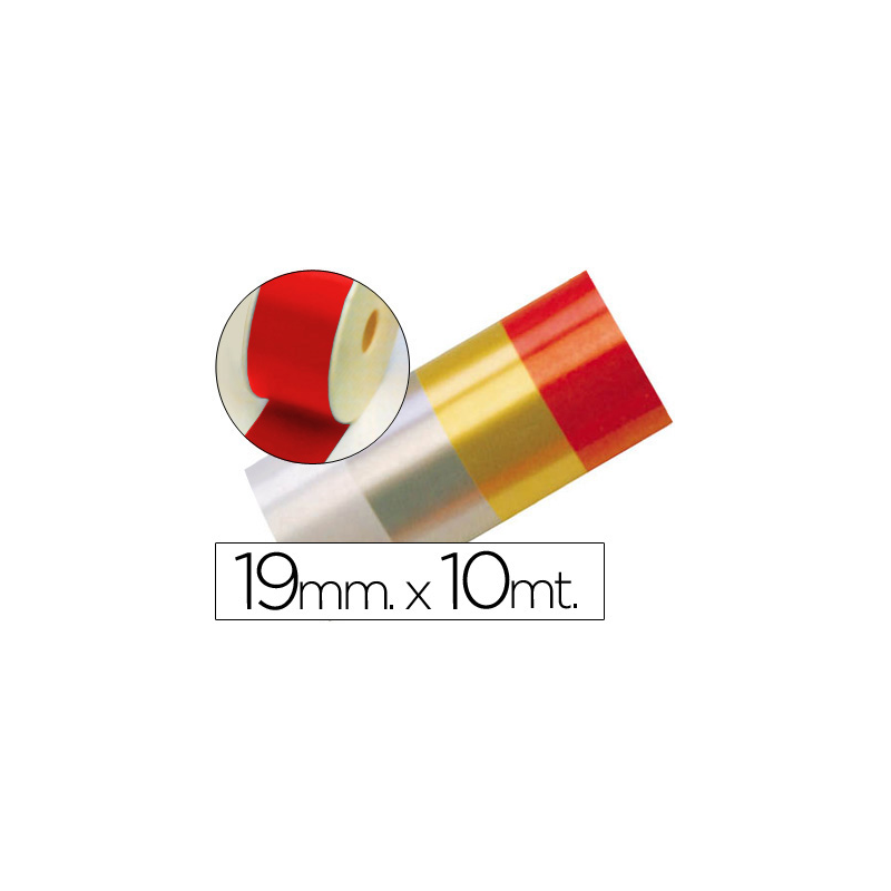 Cinta fantasia 10 mt x 19 mm rojo