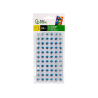 Ojo adhesivo liderpapel 10 mm con pupila negra y pestaña de color azul pack de 66 unidades