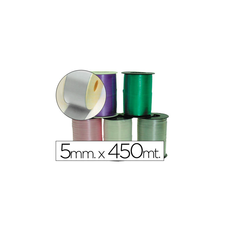 Cinta fantasia 500 mt x 5 mm plata