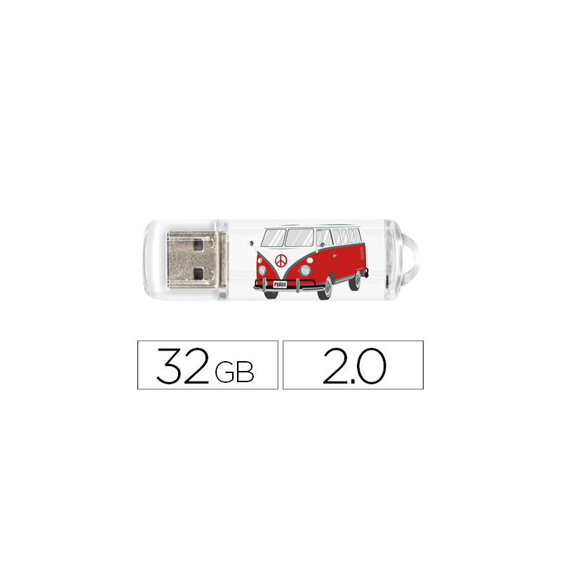 Memoria usb techonetech flash drive 32 gb 2.0 camper van-van