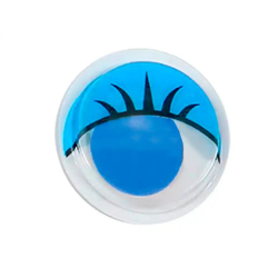 Ojo adhesivo liderpapel 10 mm con pupila de color y pestaña de color pack de 33 unidades