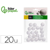 Figura de espuma blanca liderpapel bola de 2 cm bolsa con 20 unidades