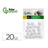 Figura de espuma blanca liderpapel bola de 2 cm bolsa con 20 unidades