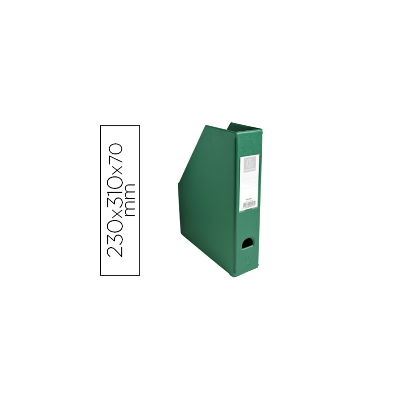 Revistero exacompta pvc lomo 70 mm color verde 230x310x70 mm
