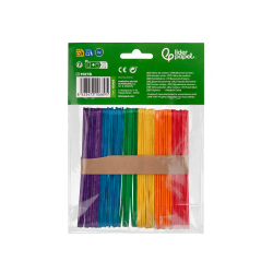 Palitos de madera liderpapel colores surtidos 11,4x1 cm bolsa con 50 unidades