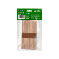 Palitos de madera liderpapel color natural 15 x 1,8 cm bolsa con 50 unidades