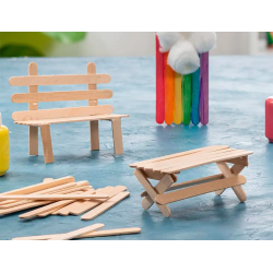 Palitos de madera liderpapel color natural 15 x 1,8 cm bolsa con 50 unidades