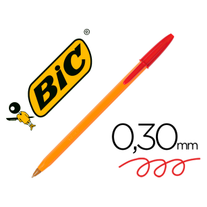 Boligrafo bic naranja fine...