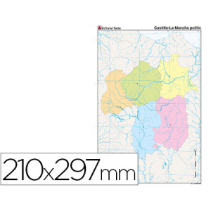 Mapa mudo color din a4...
