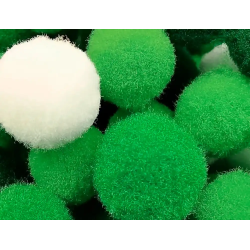 Pompones de colores liderpapel 1,5 cm tonalidades verdes bolsa con 80 unidades