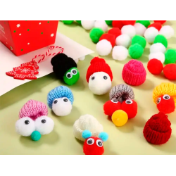 Pompones de colores liderpapel 1 cm tonalidades neutras bolsa con 120 unidades