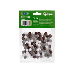 Pompones de colores liderpapel 1 cm tonalidades neutras bolsa con 120 unidades