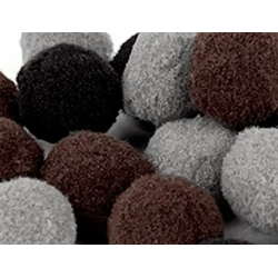 Pompones de colores liderpapel 1 cm tonalidades neutras bolsa con 120 unidades