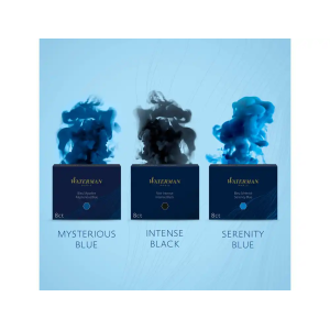 Tinta estilografica waterman standard azul/negro caja de 8 cartuchos