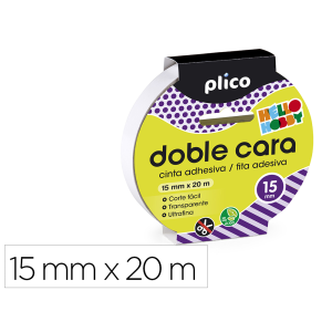 Cinta adhesiva plico doble...