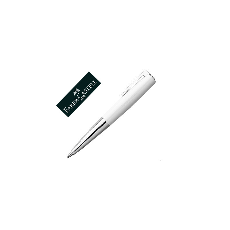 Boligrafo faber castell loom piano blanco