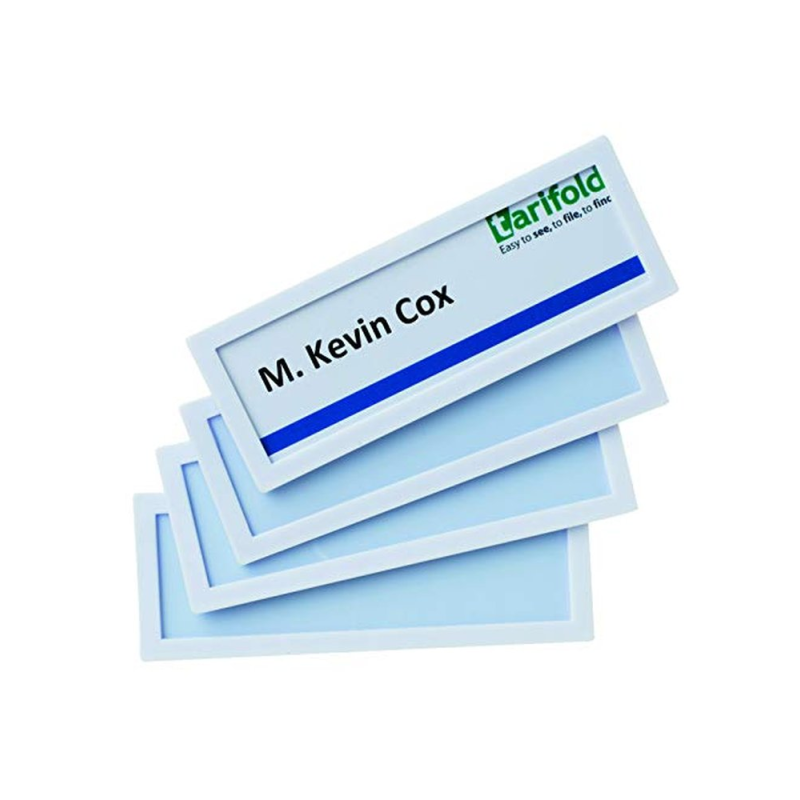 Marco identificacion djois adhesivo 120x45 mm blanco pack de 4 unidades