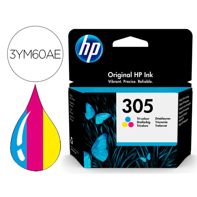 Ink-jet hp 305 deskjet 1210 / 1212 / 1255 / 2732 / 2752 / 4155 / 4158 envy 6020 / 6052 /6055 / 6420 tricolor 100
