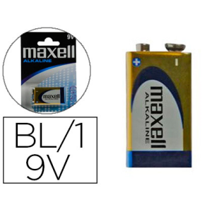 Pila maxell alcalina 9v...