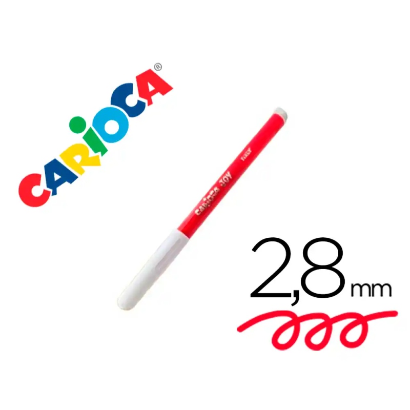 Rotulador carioca joy punta fina 2,8 mm lavable color rojo