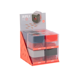 Portaclips apli neon expositor de 8 unidades colores surtidos