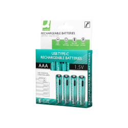 Pila q-connect aaa recargable por usb-c blister de 4 unidades