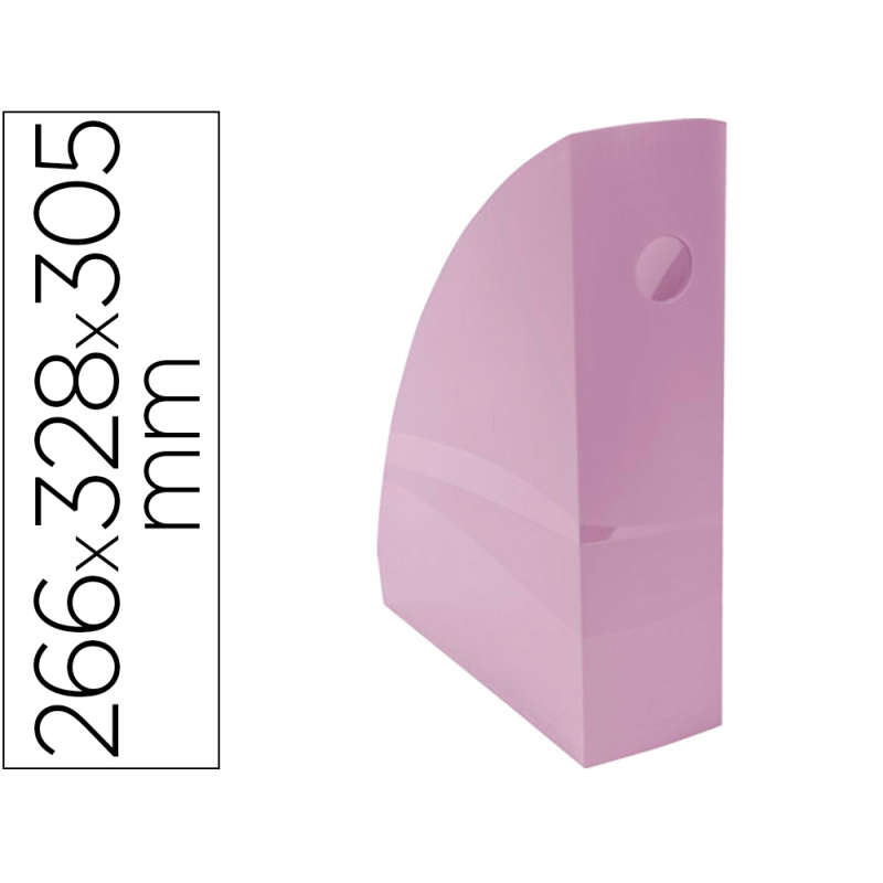 Revistero exacompta aquarel mag-cube malva pastel 266x328x305 mm