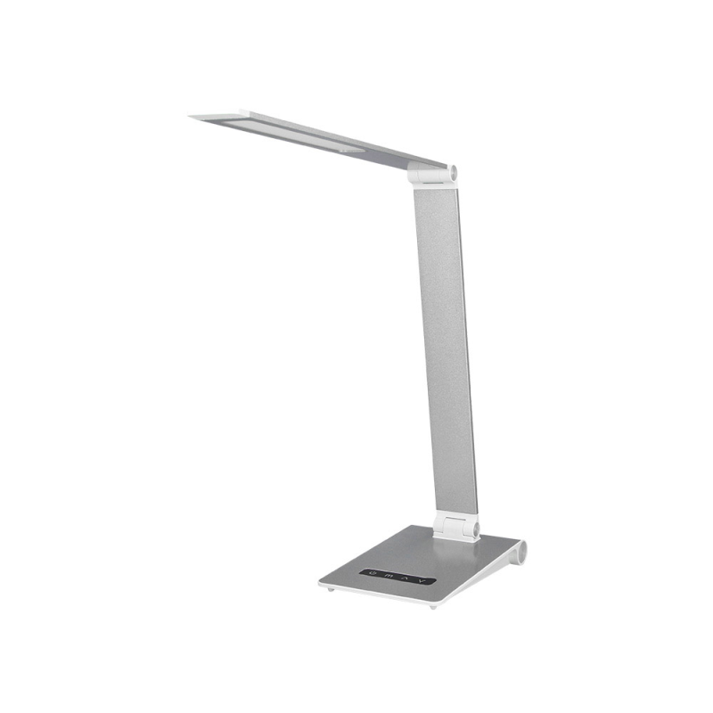 Lampara de escritorio q-connect sirio led 13w 800 lmtactil 3 niveles de color brillo regulable color plata