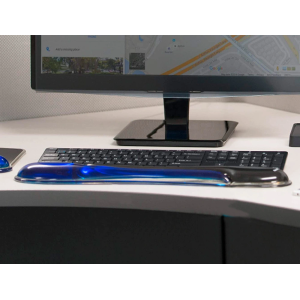 Reposamuñecas kensington duo gel teclado color negro/azul 240x182x25 mm