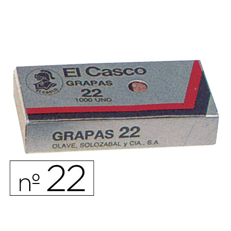 Grapas el casco nº22 caja de 1000 unidades