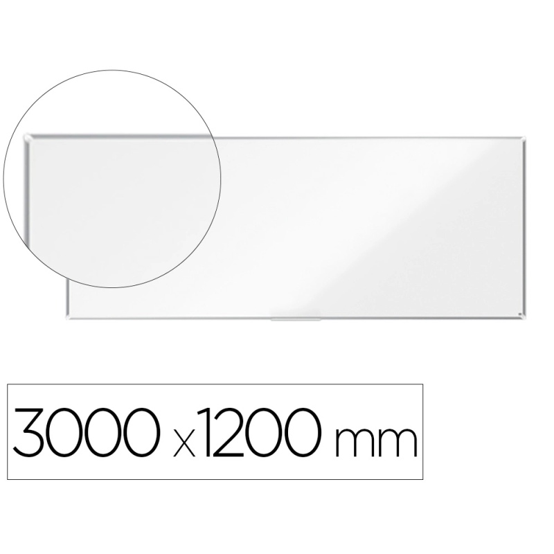 Pizarra blanca nobo premium plus acero vitrificado magnetica 3000x1200 mm