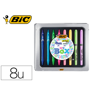 Set bic caja metalica 4...