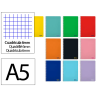 Cuaderno espiral liderpapel a5 smart tapa blanda 80h 75gr cuadro 6mm con margen colores surtidos