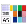 Cuaderno espiral liderpapel a5 smart tapa blanda 80h 75gr cuadro 6mm con margen colores surtidos